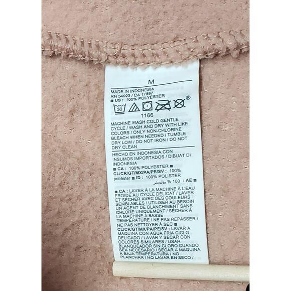 Old Navy Peach Fleece Pullover M+ Cozy Sherpa Turtleneck Soft Winter Cozy Layer - Picture 8 of 9